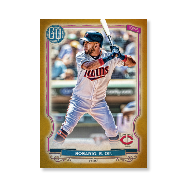 Eddie Rosario 2020 Gypsy Queen Base Card Poster Gold Ed. # to 1- artbble-pos-20gqbb-1011-gold-s