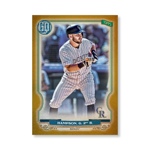 Garrett Hampson 2020 Gypsy Queen Base Card Poster Gold Ed. # to 1- artbble-pos-20gqbb-1015-gold-s