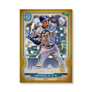 Manny Machado 2020 Gypsy Queen Base Card Poster Gold Ed. # to 1- artbble-pos-20gqbb-1024-gold-s
