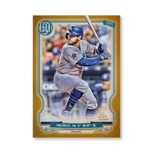 Max Muncy 2020 Gypsy Queen Base Card Poster Gold Ed. # to 1- artbble-pos-20gqbb-1025-gold-s
