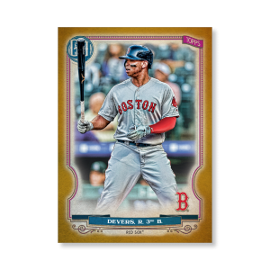 Rafael Devers 2020 Gypsy Queen Base Card Poster Gold Ed. # to 1- artbble-pos-20gqbb-1035-gold-s