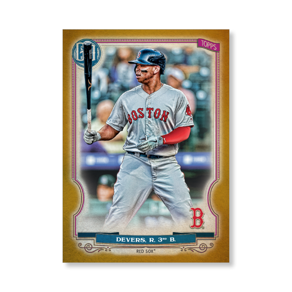 Rafael Devers 2020 Gypsy Queen Base Card Poster Gold Ed. # to 1- artbble-pos-20gqbb-1035-gold-s