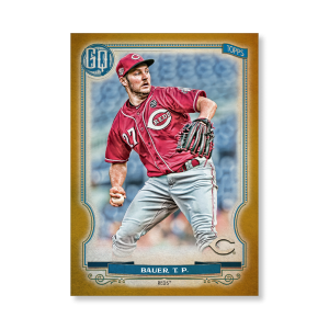 Trevor Bauer 2020 Gypsy Queen Base Card Poster Gold Ed. # to 1- artbble-pos-20gqbb-1040-gold-s