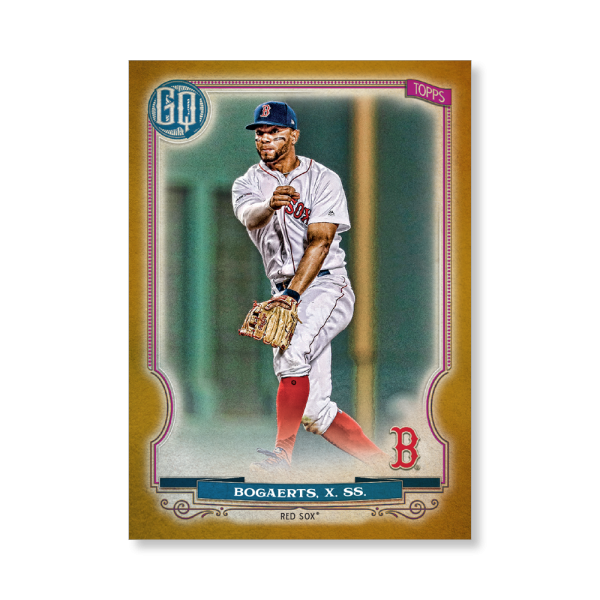 Xander Bogaerts 2020 Gypsy Queen Base Card Poster Gold Ed. # to 1- artbble-pos-20gqbb-1047-gold-s