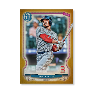 Mookie Betts 2020 Gypsy Queen Base Card Poster Gold Ed. # to 1- artbble-pos-20gqbb-1056-gold-s