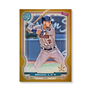 Alex Bregman 2020 Gypsy Queen Base Card Poster Gold Ed. # to 1- artbble-pos-20gqbb-1059-gold-s