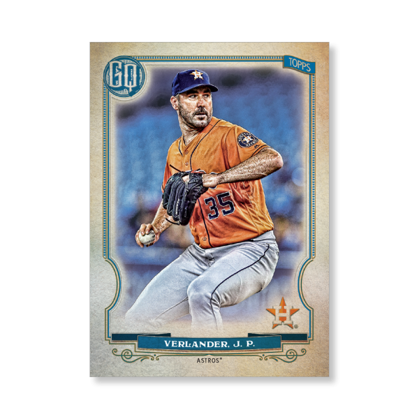 Justin Verlander 2020 Gypsy Queen Base Card Poster # to 99- artbble-pos-20gqbb-1061-s