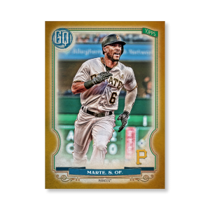 Starling Marte 2020 Gypsy Queen Base Card Poster Gold Ed. # to 1- artbble-pos-20gqbb-1066-gold-s