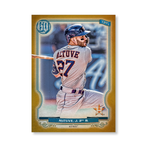 Jose Altuve 2020 Gypsy Queen Base Card Poster Gold Ed. # to 1- artbble-pos-20gqbb-1067-gold-s