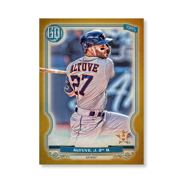 Jose Altuve 2020 Gypsy Queen Base Card Poster Gold Ed. # to 1- artbble-pos-20gqbb-1067-gold-s