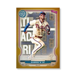 Bryce Harper 2020 Gypsy Queen Base Card Poster Gold Ed. # to 1- artbble-pos-20gqbb-1068-gold-s