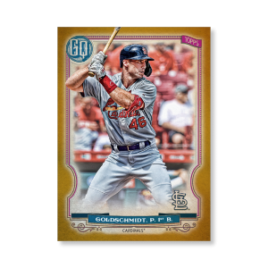 Paul Goldschmidt 2020 Gypsy Queen Base Card Poster Gold Ed. # to 1- artbble-pos-20gqbb-1071-gold-s