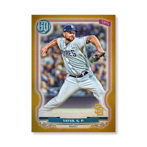 Kirby Yates 2020 Gypsy Queen Base Card Poster Gold Ed. # to 1- artbble-pos-20gqbb-1080-gold-s