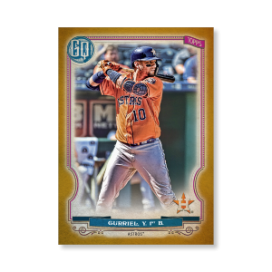 Yuli Gurriel 2020 Gypsy Queen Base Card Poster Gold Ed. # to 1- artbble-pos-20gqbb-1096-gold-s