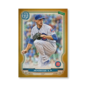 Kyle Hendricks 2020 Gypsy Queen Base Card Poster Gold Ed. # to 1- artbble-pos-20gqbb-1100-gold-s