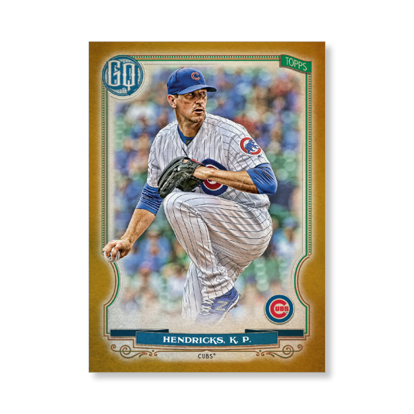 Kyle Hendricks 2020 Gypsy Queen Base Card Poster Gold Ed. # to 1- artbble-pos-20gqbb-1100-gold-s