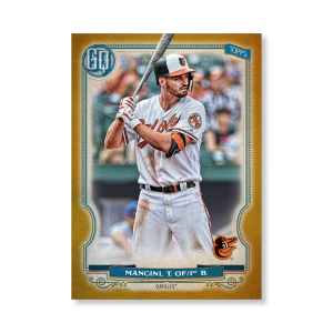 Trey Mancini 2020 Gypsy Queen Base Card Poster Gold Ed. # to 1- artbble-pos-20gqbb-1203-gold-s