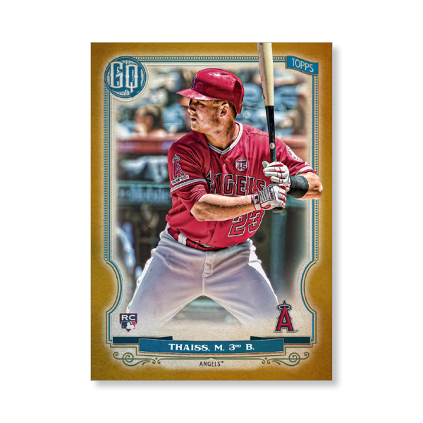 Matt Thaiss 2020 Gypsy Queen Base Card Poster Gold Ed. # to 1- artbble-pos-20gqbb-1212-gold-s
