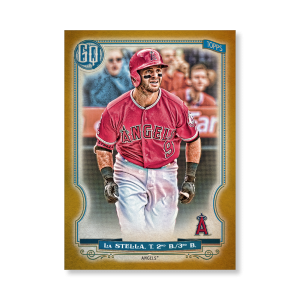 Tommy La Stella 2020 Gypsy Queen Base Card Poster Gold Ed. # to 1- artbble-pos-20gqbb-1215-gold-s