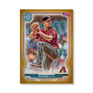 Luke Weaver 2020 Gypsy Queen Base Card Poster Gold Ed. # to 1- artbble-pos-20gqbb-1225-gold-s