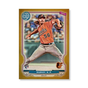 Hunter Harvey 2020 Gypsy Queen Base Card Poster Gold Ed. # to 1- artbble-pos-20gqbb-1234-gold-s