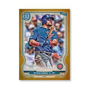 Kyle Schwarber 2020 Gypsy Queen Base Card Poster Gold Ed. # to 1- artbble-pos-20gqbb-1248-gold-s