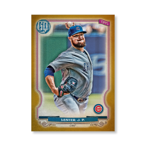 Jon Lester 2020 Gypsy Queen Base Card Poster Gold Ed. # to 1- artbble-pos-20gqbb-1249-gold-s