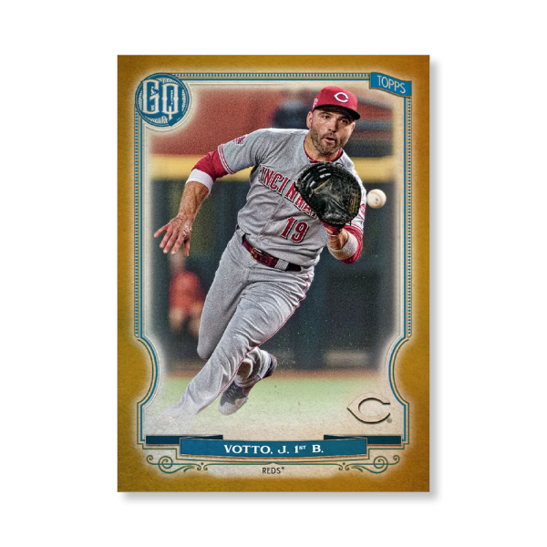 Joey Votto 2020 Gypsy Queen Base Card Poster Gold Ed. # to 1- artbble-pos-20gqbb-1257-gold-s
