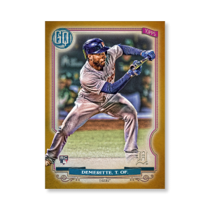 Travis Demeritte 2020 Gypsy Queen Base Card Poster Gold Ed. # to 1- artbble-pos-20gqbb-1273-gold-s