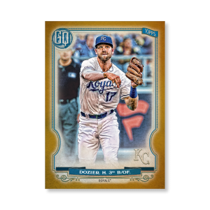 Hunter Dozier 2020 Gypsy Queen Base Card Poster Gold Ed. # to 1- artbble-pos-20gqbb-1287-gold-s