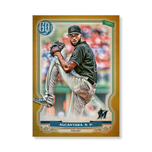 Sandy Alcantara 2020 Gypsy Queen Base Card Poster Gold Ed. # to 1- artbble-pos-20gqbb-1298-gold-s