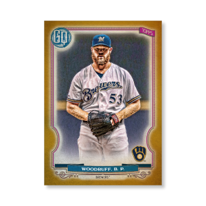 Brandon Woodruff 2020 Gypsy Queen Base Card Poster Gold Ed. # to 1- artbble-pos-20gqbb-1305-gold-s