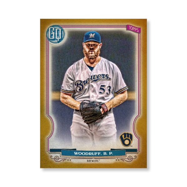 Brandon Woodruff 2020 Gypsy Queen Base Card Poster Gold Ed. # to 1- artbble-pos-20gqbb-1305-gold-s