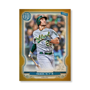 Matt Olson 2020 Gypsy Queen Base Card Poster Gold Ed. # to 1- artbble-pos-20gqbb-1325-gold-s