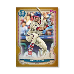 Adam Haseley 2020 Gypsy Queen Base Card Poster Gold Ed. # to 1- artbble-pos-20gqbb-1329-gold-s