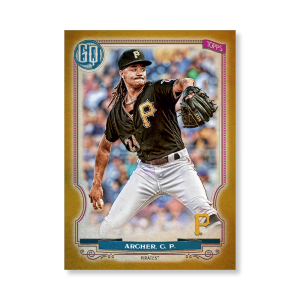 Chris Archer 2020 Gypsy Queen Base Card Poster Gold Ed. # to 1- artbble-pos-20gqbb-1335-gold-s