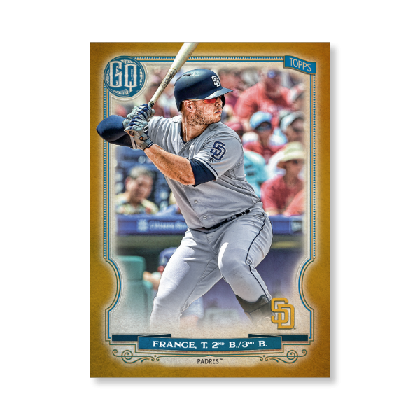 Ty France 2020 Gypsy Queen Base Card Poster Gold Ed. # to 1- artbble-pos-20gqbb-1346-gold-s