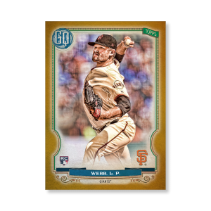 Logan Webb 2020 Gypsy Queen Base Card Poster Gold Ed. # to 1- artbble-pos-20gqbb-1348-gold-s