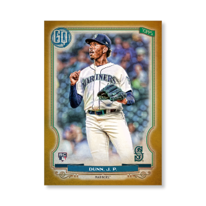 Justin Dunn 2020 Gypsy Queen Base Card Poster Gold Ed. # to 1- artbble-pos-20gqbb-1357-gold-s