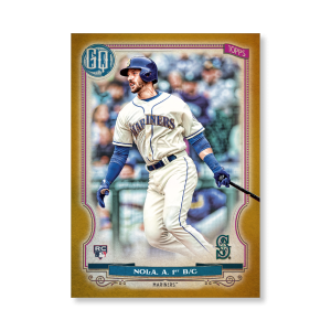 Austin Nola 2020 Gypsy Queen Base Card Poster Gold Ed. # to 1- artbble-pos-20gqbb-1359-gold-s