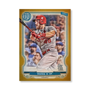 Harrison Bader 2020 Gypsy Queen Base Card Poster Gold Ed. # to 1- artbble-pos-20gqbb-1370-gold-s