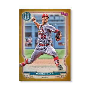 Jack Flaherty 2020 Gypsy Queen Base Card Poster Gold Ed. # to 1- artbble-pos-20gqbb-1371-gold-s