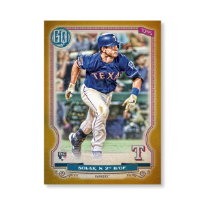 Nick Solak 2020 Gypsy Queen Base Card Poster Gold Ed. # to 1- artbble-pos-20gqbb-1383-gold-s