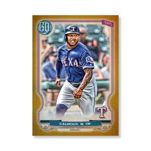 Willie Calhoun 2020 Gypsy Queen Base Card Poster Gold Ed. # to 1- artbble-pos-20gqbb-1386-gold-s