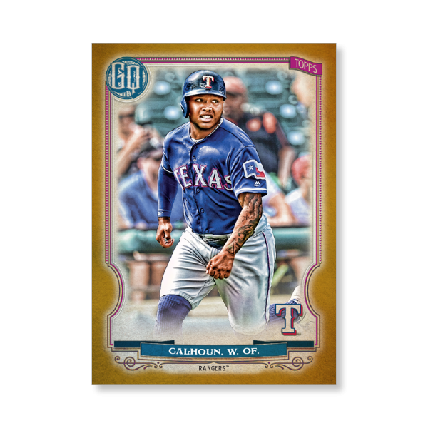 Willie Calhoun 2020 Gypsy Queen Base Card Poster Gold Ed. # to 1- artbble-pos-20gqbb-1386-gold-s
