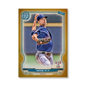 Mike Minor 2020 Gypsy Queen Base Card Poster Gold Ed. # to 1- artbble-pos-20gqbb-1388-gold-s