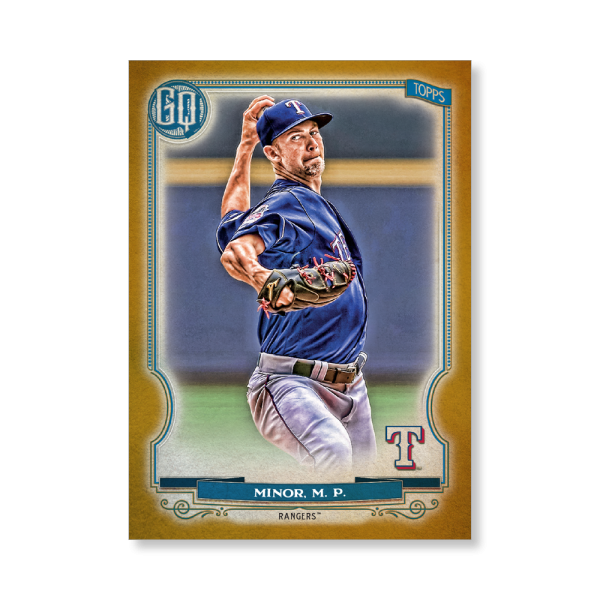 Mike Minor 2020 Gypsy Queen Base Card Poster Gold Ed. # to 1- artbble-pos-20gqbb-1388-gold-s