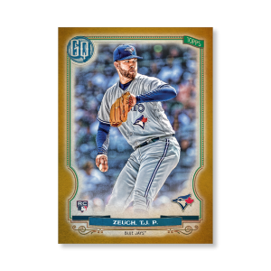 T.J. Zeuch 2020 Gypsy Queen Base Card Poster Gold Ed. # to 1- artbble-pos-20gqbb-1390-gold-s