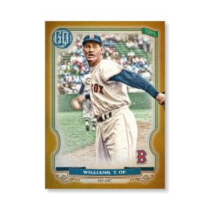 Ted Williams 2020 Gypsy Queen Short Printed Base Card Poster Gold Ed. # to 1- artbble-pos-20gqbb-2006-gold-s