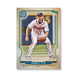 Chipper Jones 2020 Gypsy Queen Short Printed Base Card Poster # to 99- artbble-pos-20gqbb-2012-s